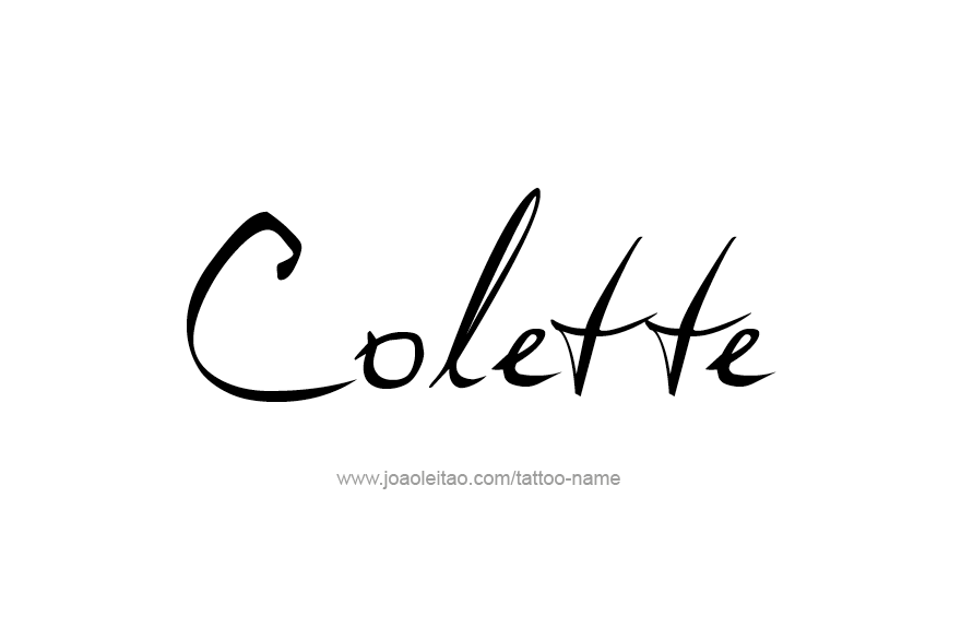 Tattoo Design Name Colette   