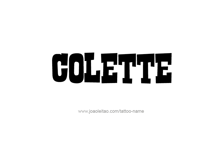 Tattoo Design Name Colette   