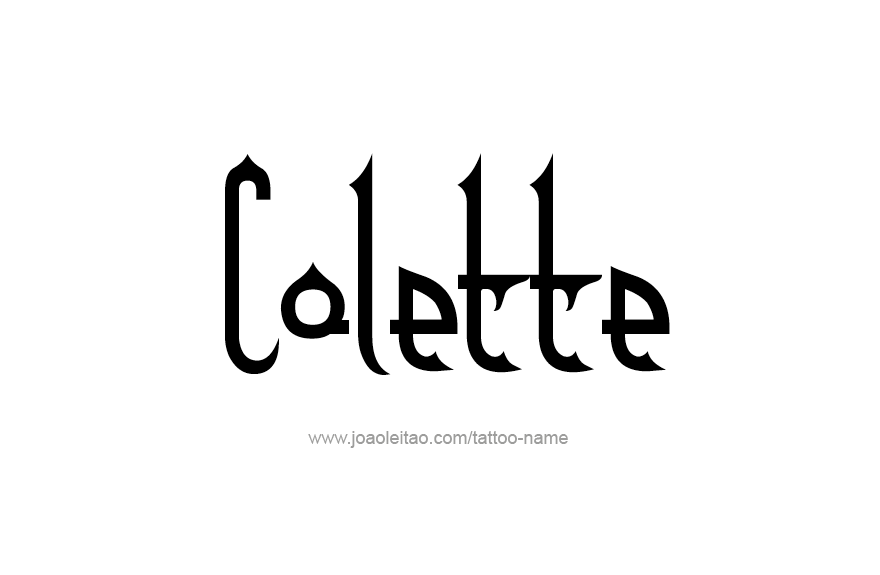 Tattoo Design Name Colette   