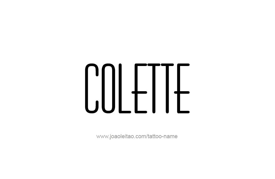 Tattoo Design Name Colette   