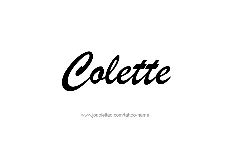 Tattoo Design Name Colette   