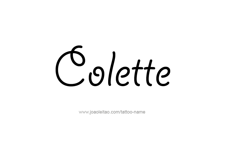 Tattoo Design Name Colette   