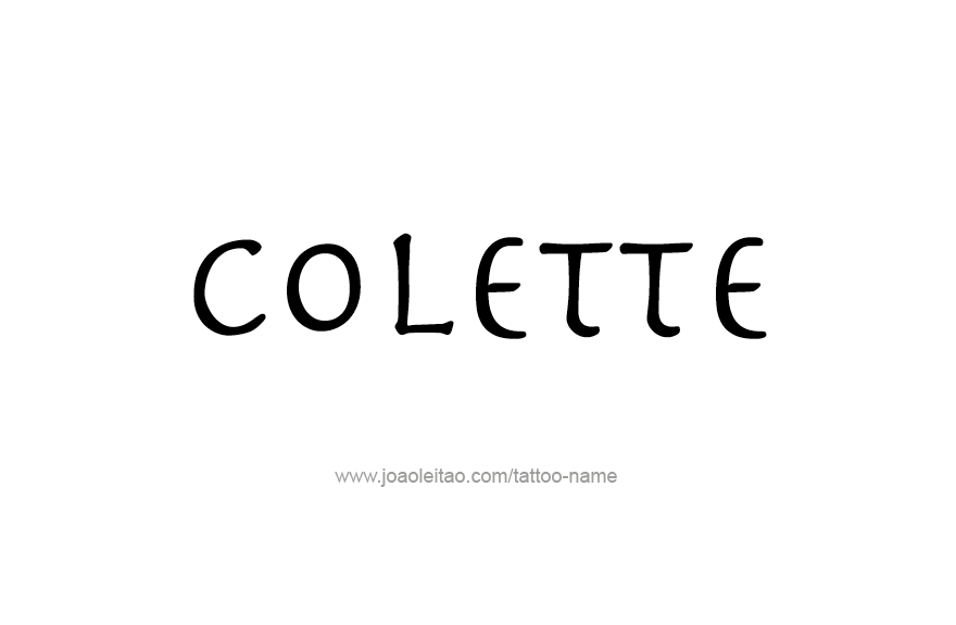 Tattoo Design Name Colette   