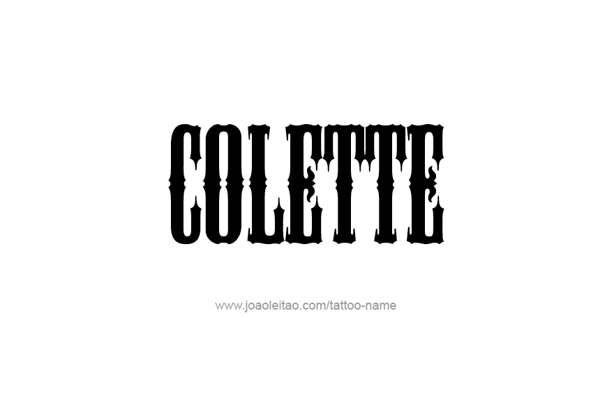 Tattoo Design Name Colette   