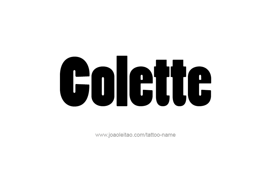 Tattoo Design Name Colette   