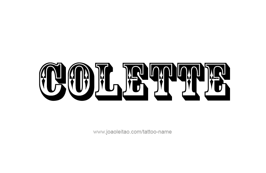 Tattoo Design Name Colette   