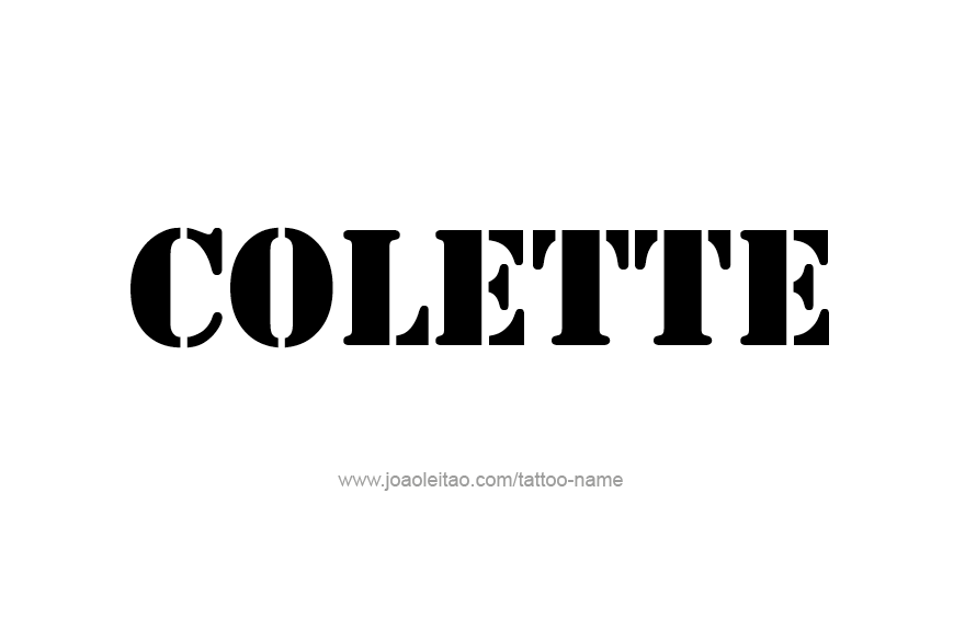 Tattoo Design Name Colette   