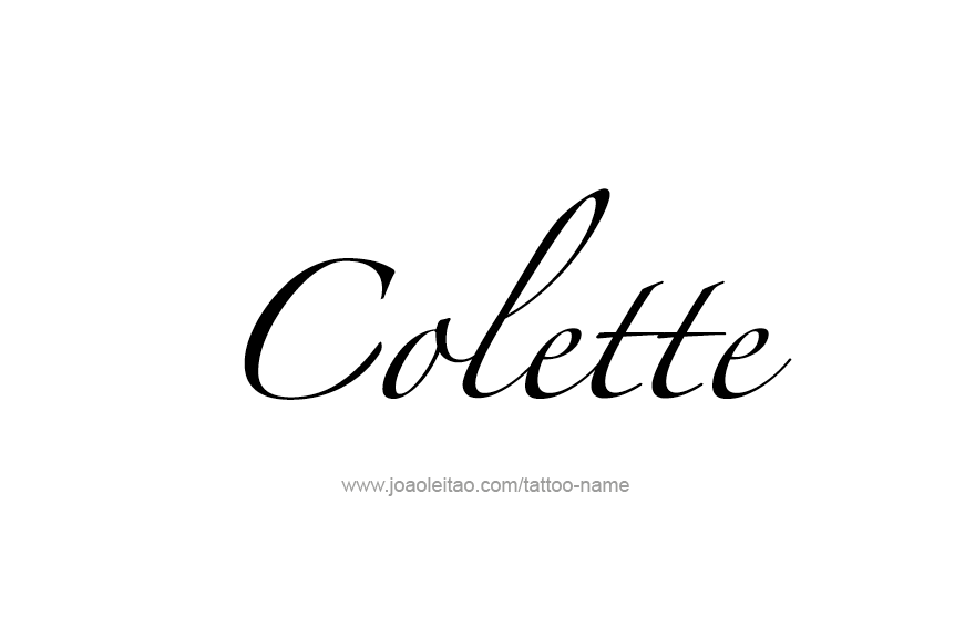 Tattoo Design Name Colette   