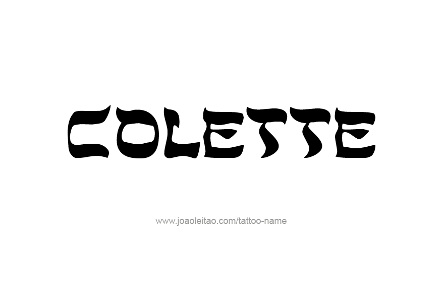 Tattoo Design Name Colette   