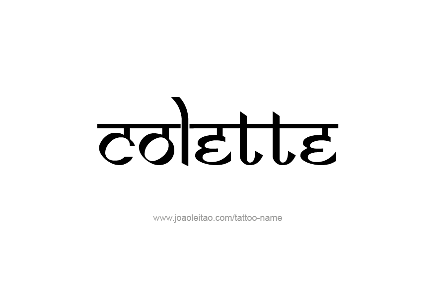 Tattoo Design Name Colette   