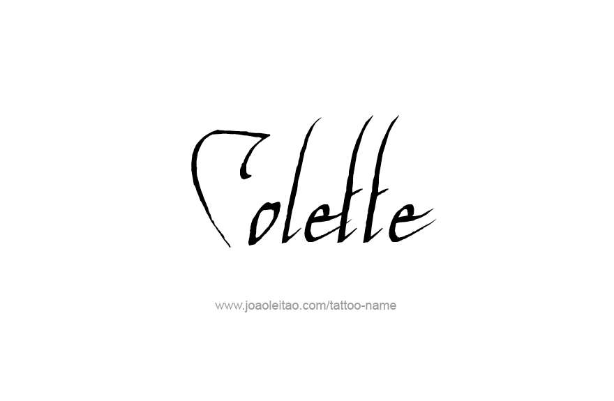 Tattoo Design Name Colette   