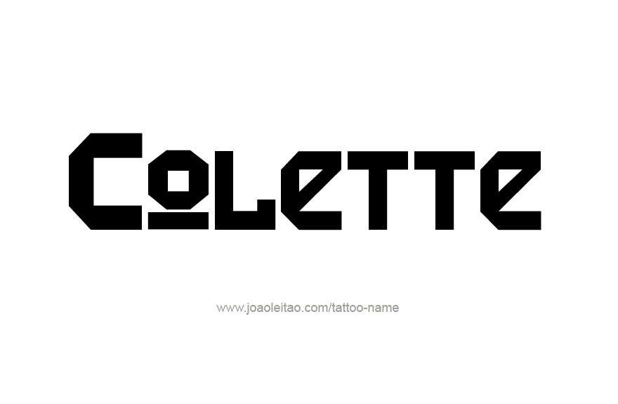 Tattoo Design Name Colette   