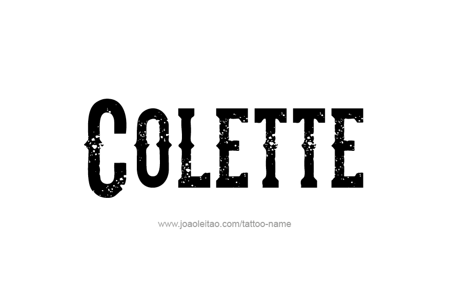 Tattoo Design Name Colette   