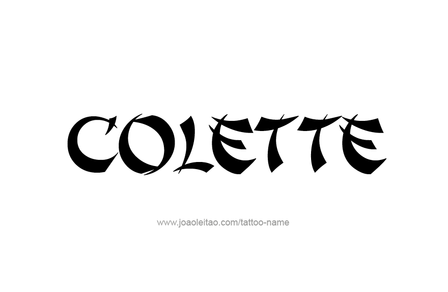 Tattoo Design Name Colette   