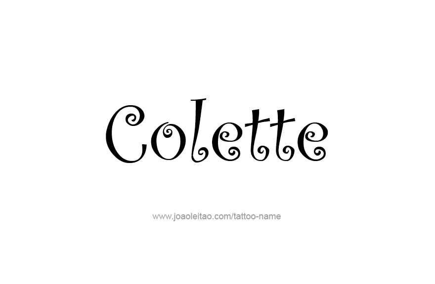 Tattoo Design Name Colette   