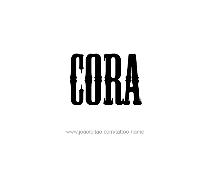 Tattoo Design Name Cora   