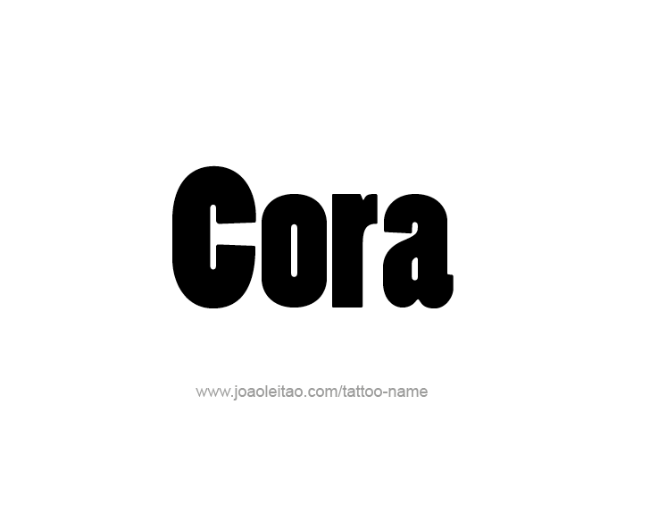 Tattoo Design Name Cora   