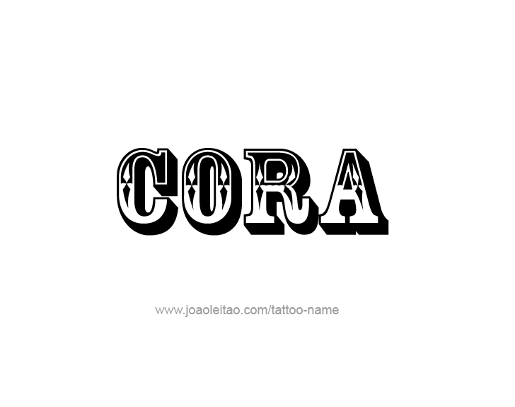 Tattoo Design Name Cora   