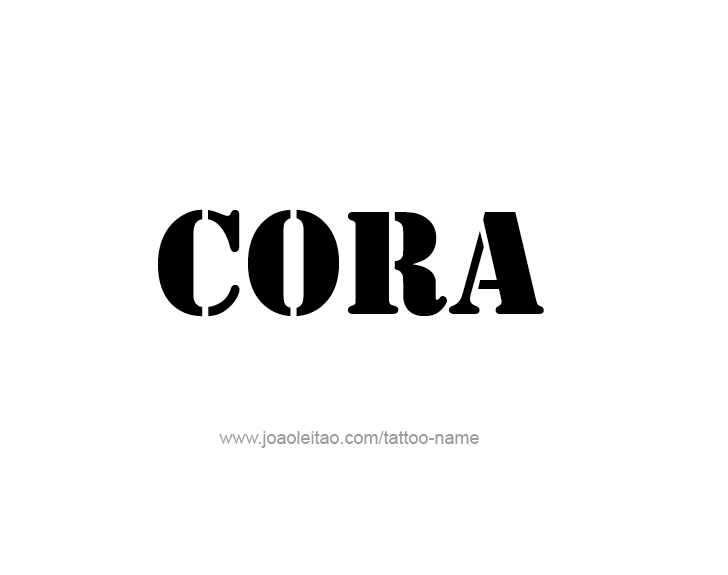 Tattoo Design Name Cora   