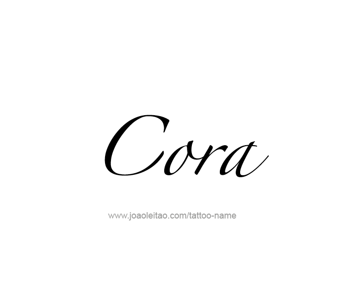 Tattoo Design Name Cora   