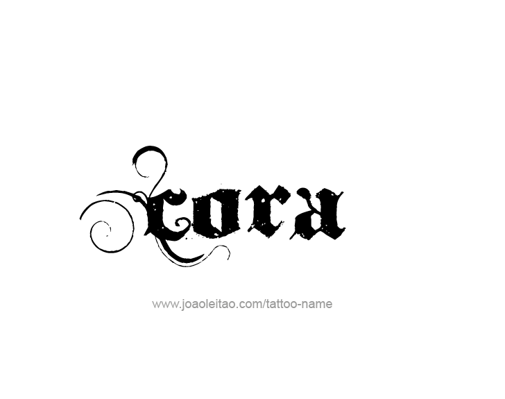 Tattoo Design Name Cora   