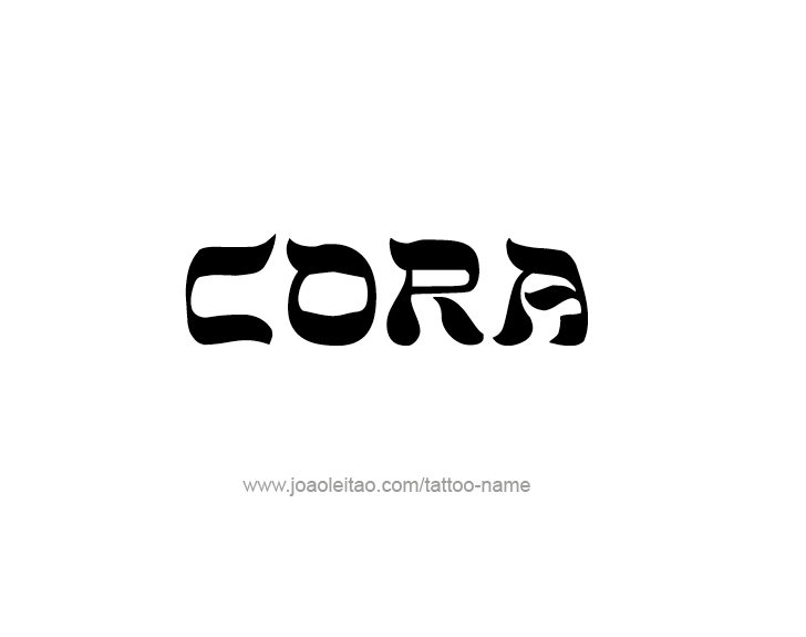 Tattoo Design Name Cora   