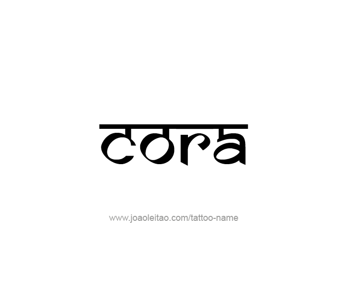 Tattoo Design Name Cora   