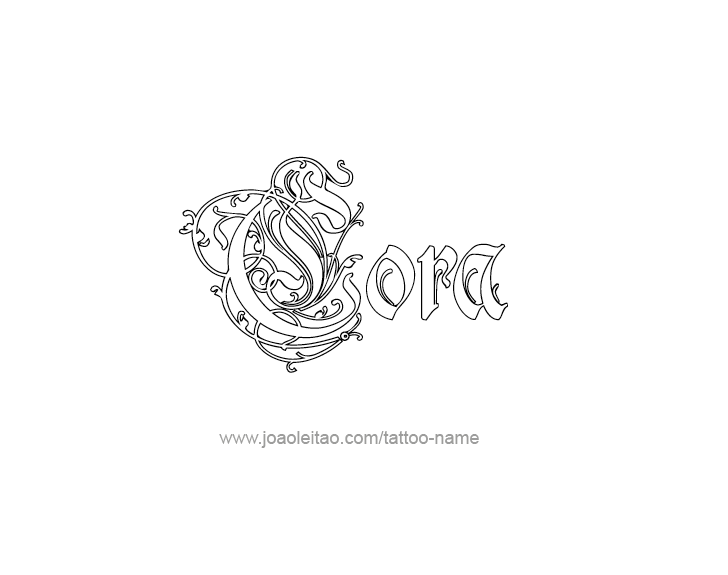 Tattoo Design Name Cora   