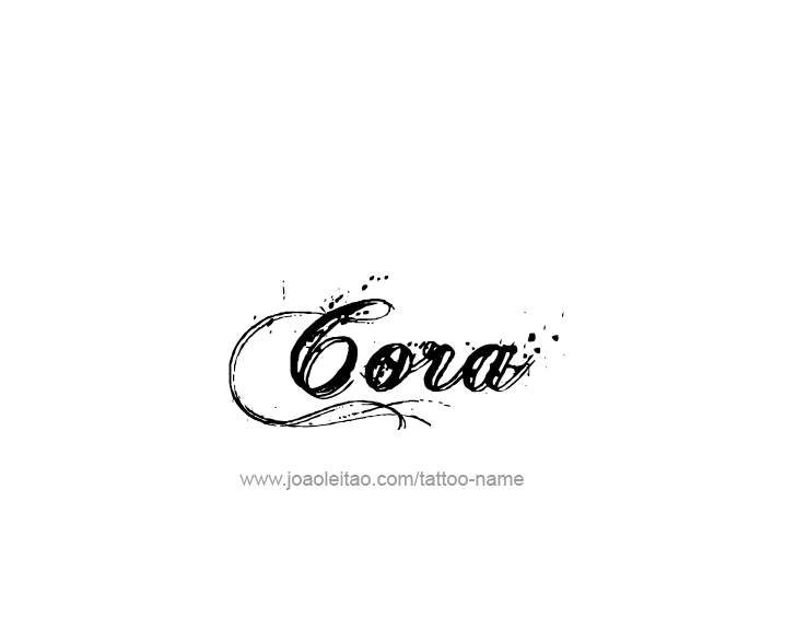 Tattoo Design Name Cora   