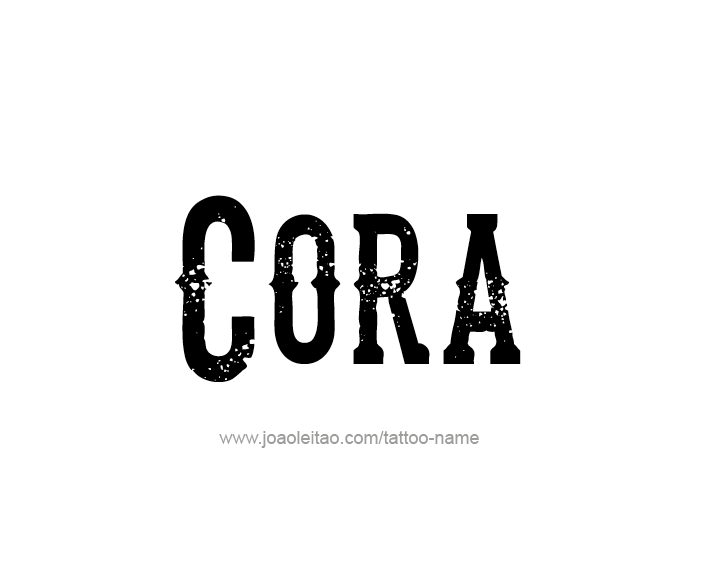 Tattoo Design Name Cora   