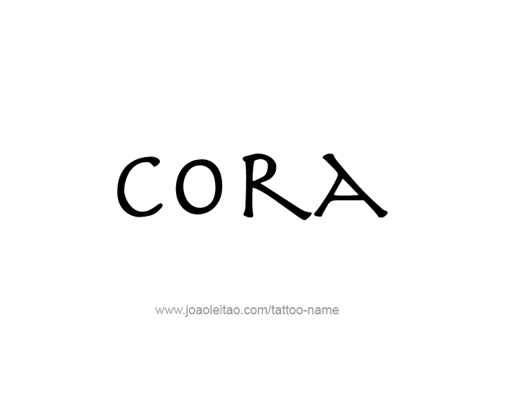 Tattoo Design Name Cora   