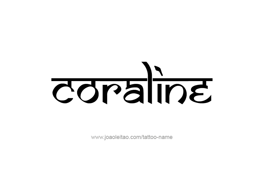 Tattoo Design Name Coraline   