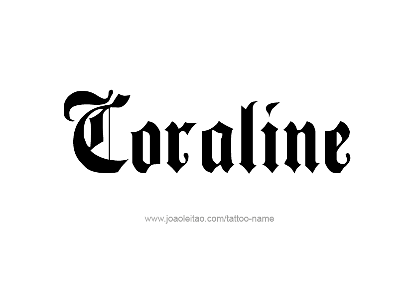 Tattoo Design Name Coraline   