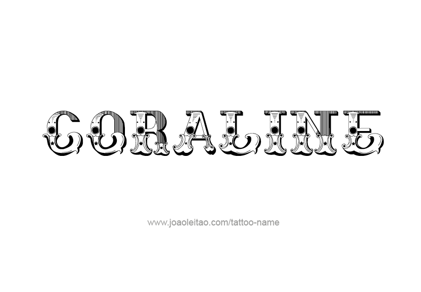 Tattoo Design Name Coraline   