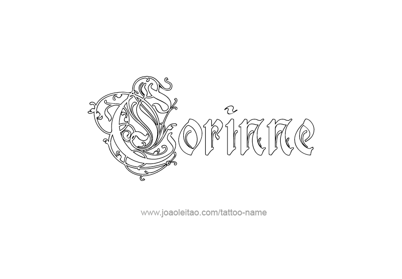 Tattoo Design Name Corinne   