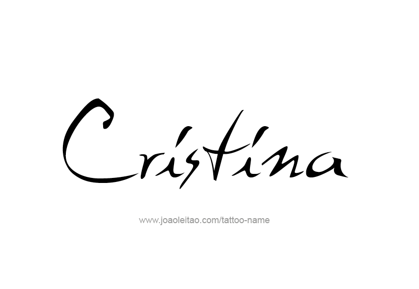 Tattoo Design Name Cristina   