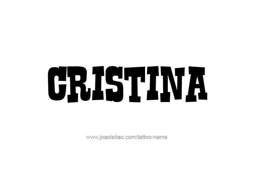 Tattoo Design Name Cristina   