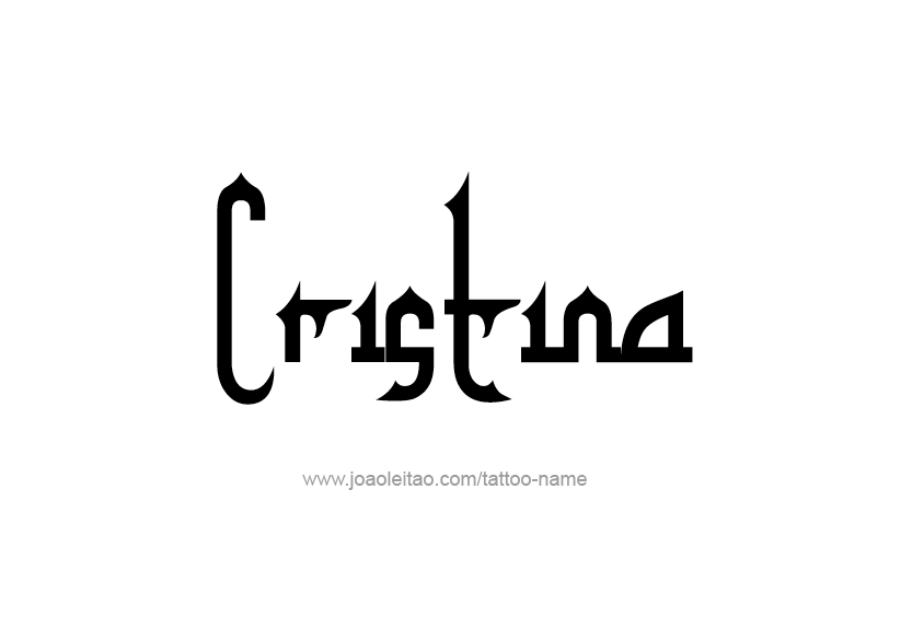 Tattoo Design Name Cristina   