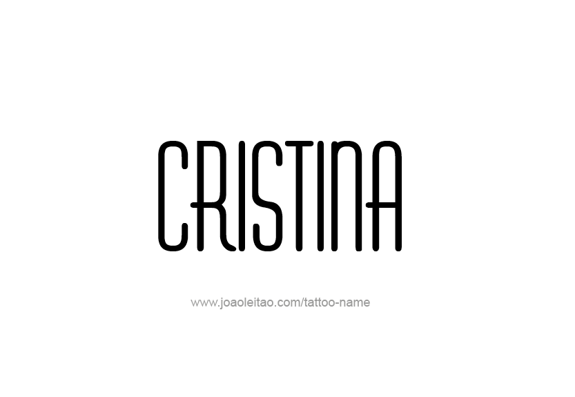 Tattoo Design Name Cristina   