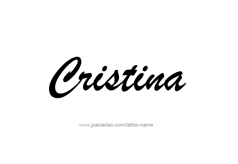 Tattoo Design Name Cristina   