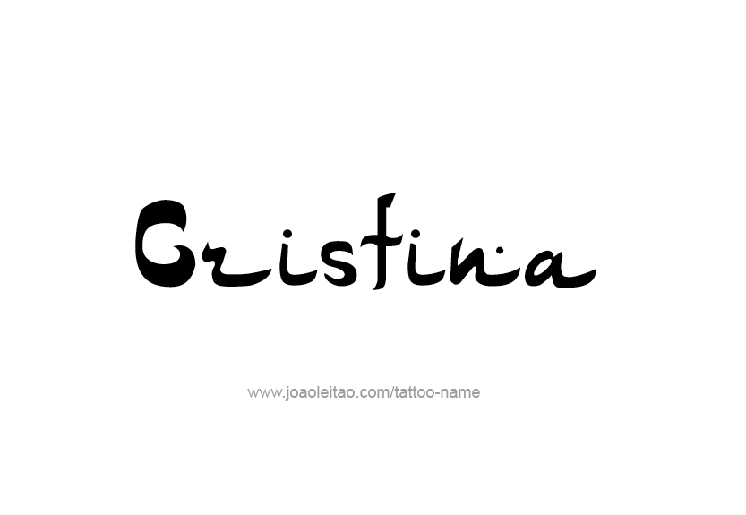 Tattoo Design Name Cristina   