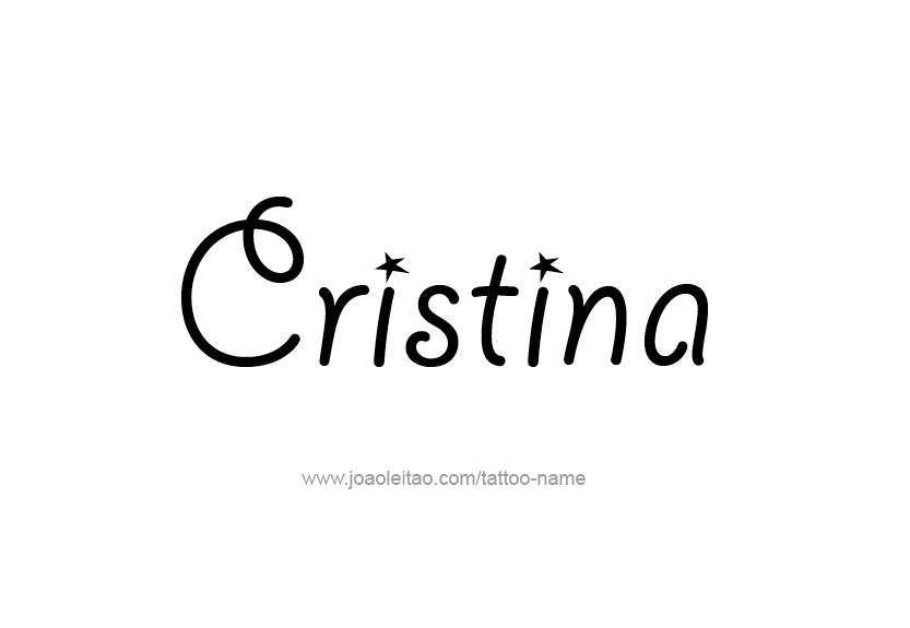 Tattoo Design Name Cristina   