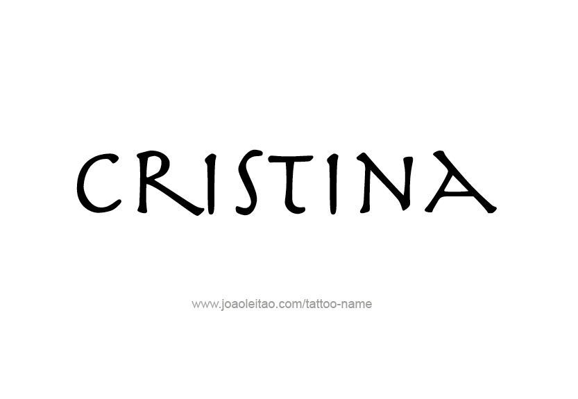 Tattoo Design Name Cristina   