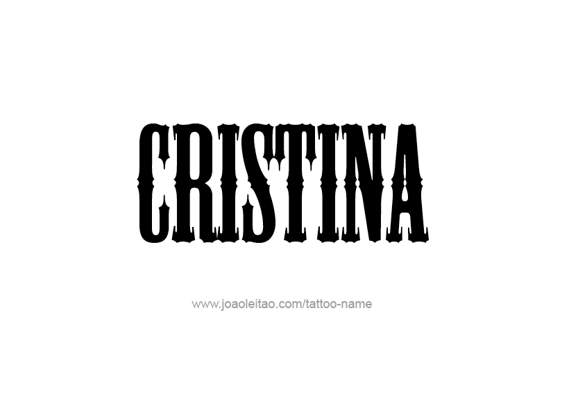 Tattoo Design Name Cristina   