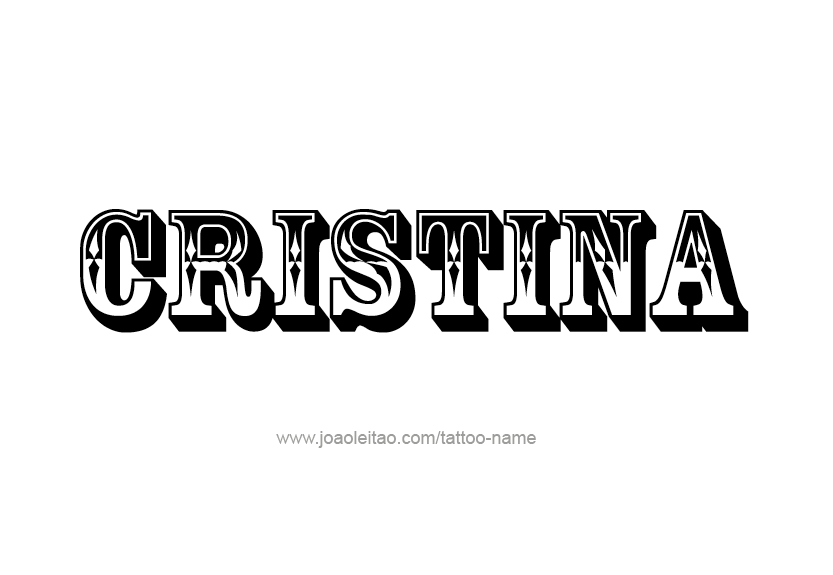 Tattoo Design Name Cristina   