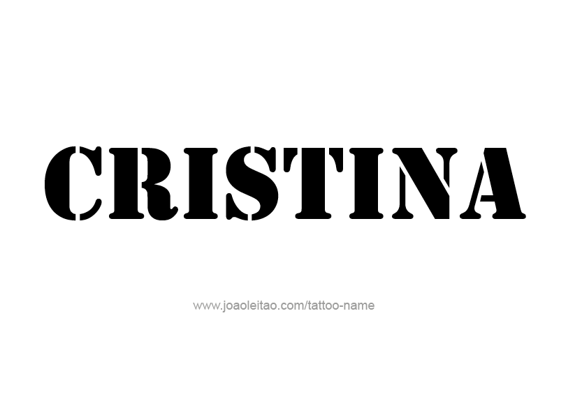 Tattoo Design Name Cristina   