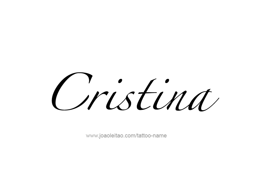 Tattoo Design Name Cristina   