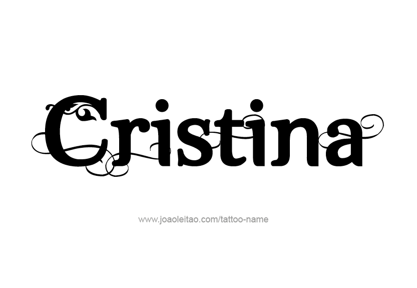 Tattoo Design Name Cristina   