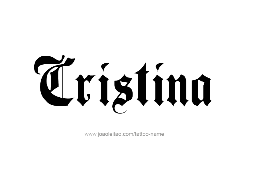 Tattoo Design Name Cristina   