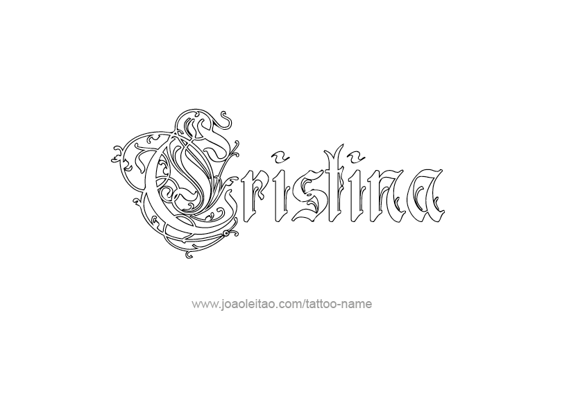 Tattoo Design Name Cristina   